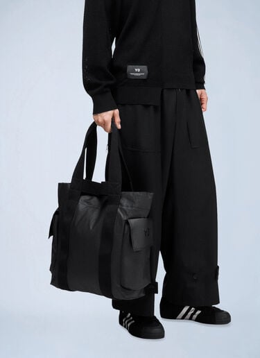 Y-3 Logo Motif Work Tote Bag Black yyy0364006