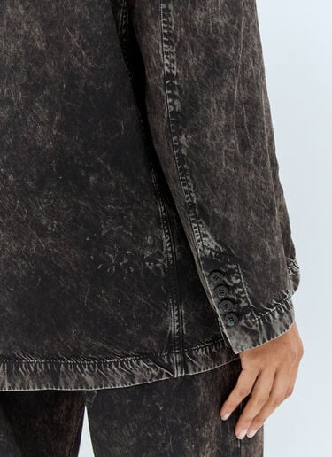 Acne Studios Single-Breasted Printed Blazer Black acn0258009