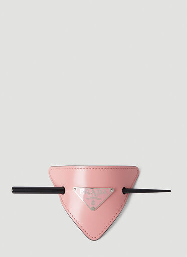 Prada 徽标铭牌发夹 粉色 pra0252067