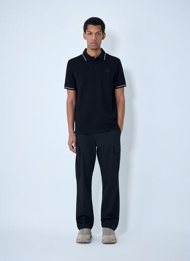 Moncler Logo Motif Polo Shirt Black mon0163032