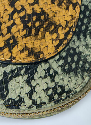 LN-CC® - Dries Van Noten: Python-Embossed Leather Crossbody Bag - Yellow Dries Van Noten Python-Embossed Leather Crossbody Bag Yellow dvn0265022