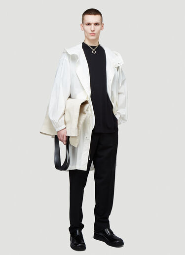 Jil Sander Essential Water-Repellent Coat White jil0143056