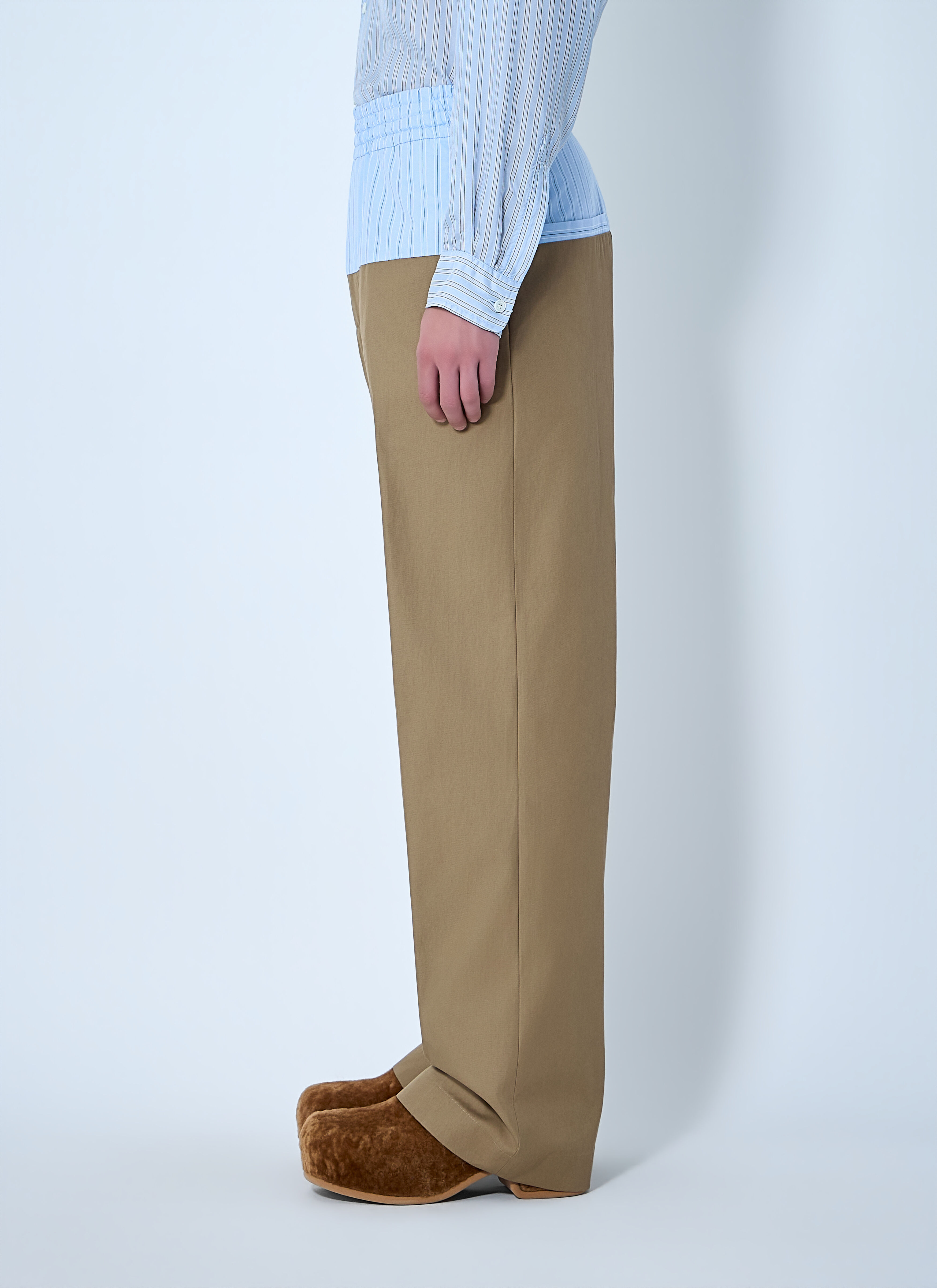 Dries Van Noten Men's' Wide-Leg Trousers with Elasticated