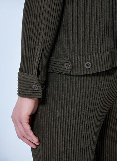 Homme Plissé Issey Miyake Pleated Jacket Khaki hmp0160002