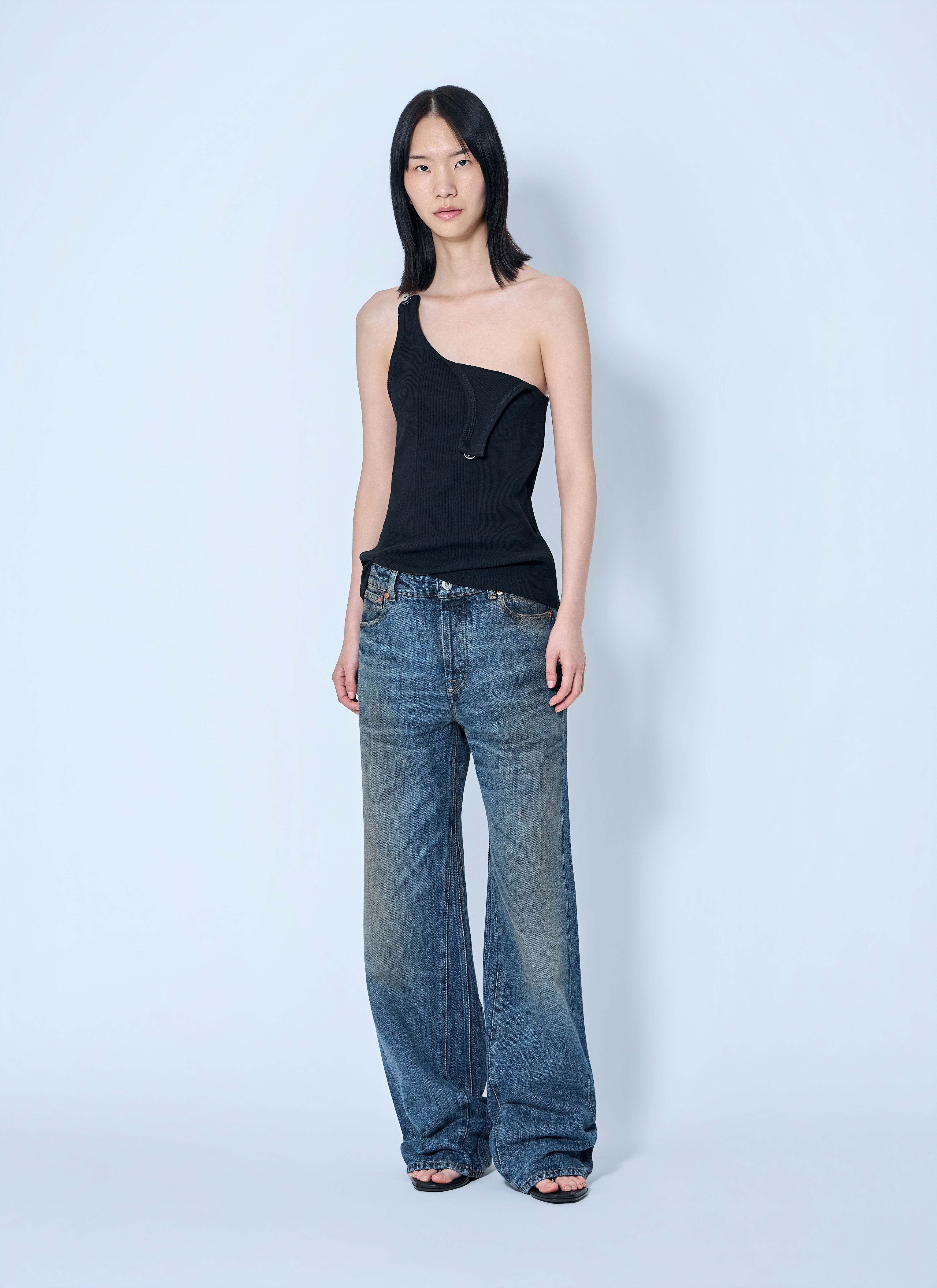 Jean Paul Gaultier レディース リブ編みタンクトップ メタルハード