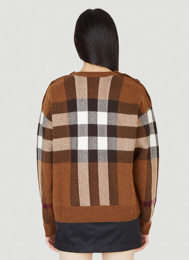 Burberry Darla Vintage Check Sweater Brown bur0247030