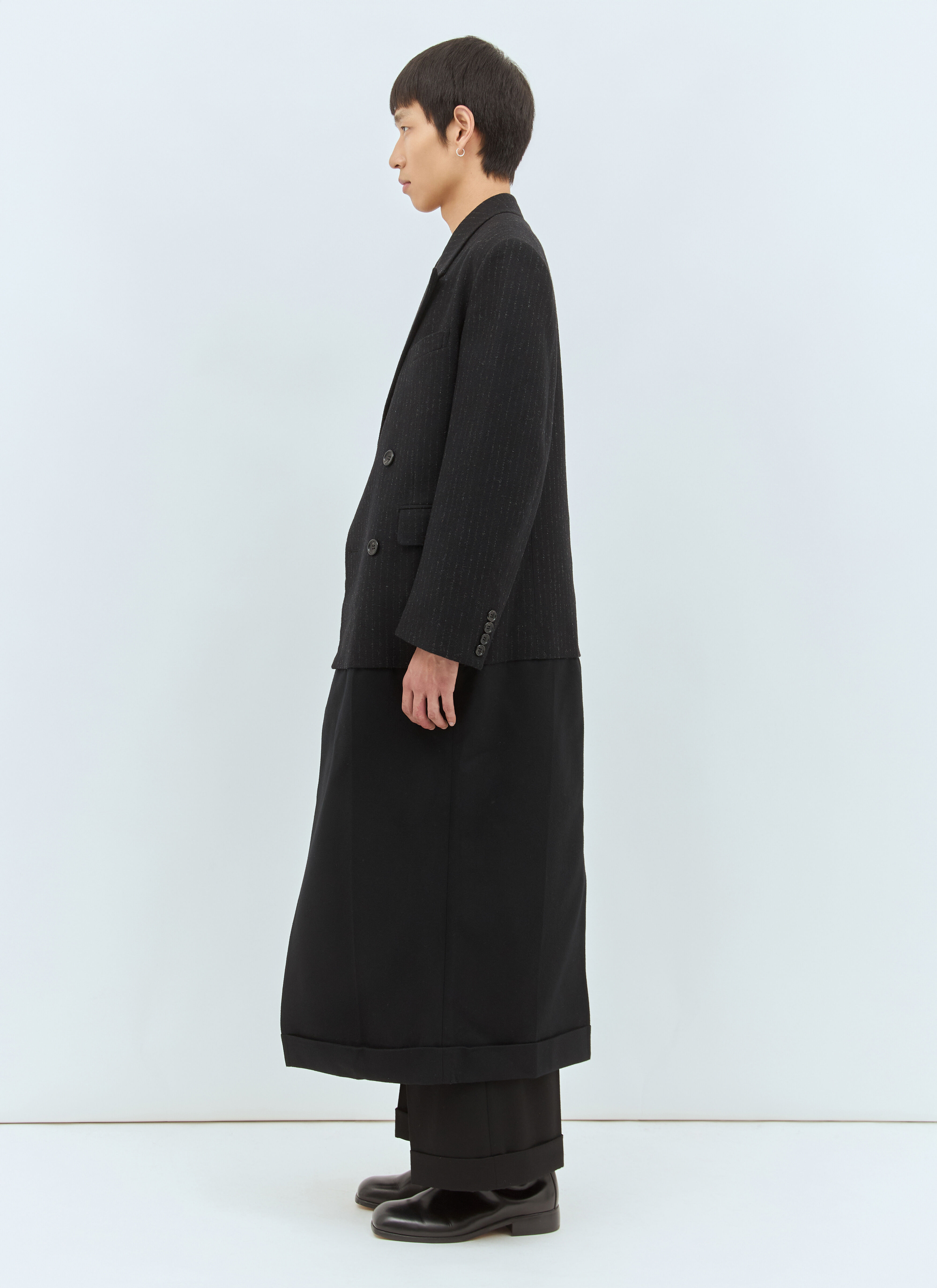 Junya Watanabe Men s Tailored Coat With Contrast Panels in Black LN CC