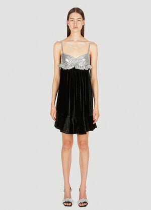 Rabanne Chainmail Panel Mini Dress Black pac0250030