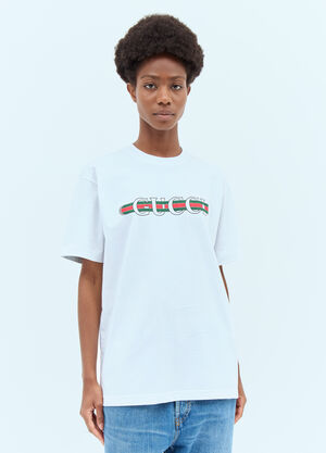 Gucci Logo Print T-Shirt Navy guc0257012