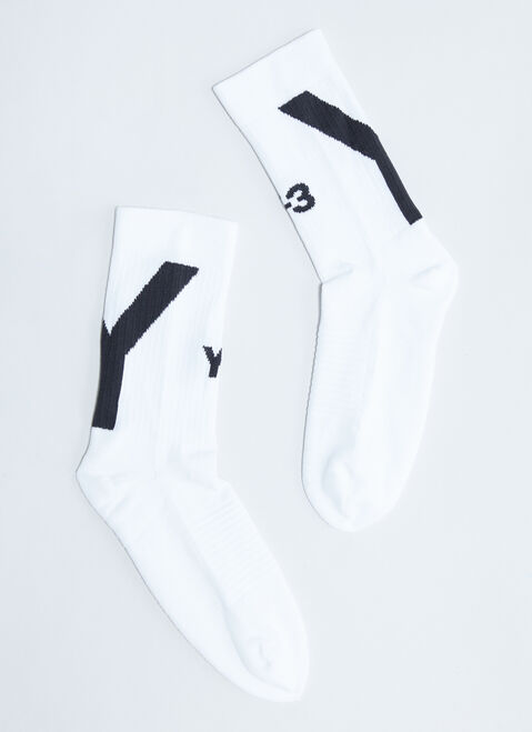 Y-3 High-Top Logo Socks White yyy0152041