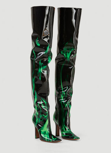 Vetements Boomerang 高筒靴 绿 vet0246026