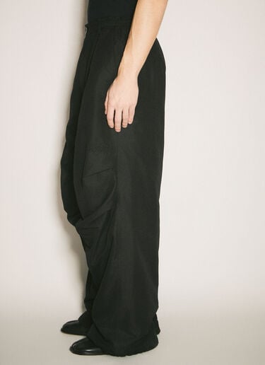 MM6 Maison Margiela Wide-Leg Padded Pants Black mmm0157008