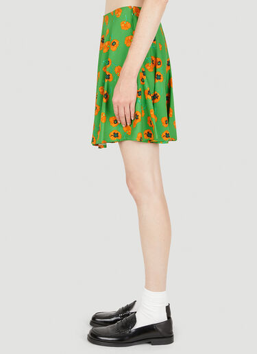 Kenzo Poppy Mini Skirt Green knz0250004