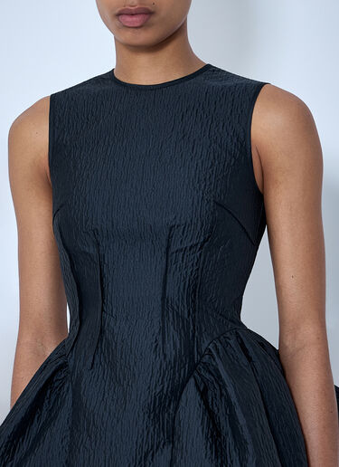 Cecilie Bahnsen CBdaimi Stria Matelassé Peplum Top Black cec0264003