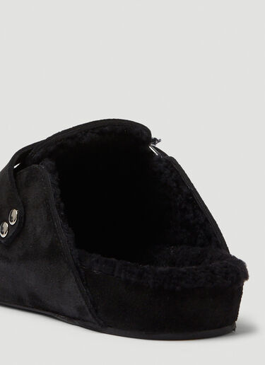 Isabel Marant Mirvinh Shearling Mules Black isb0149016