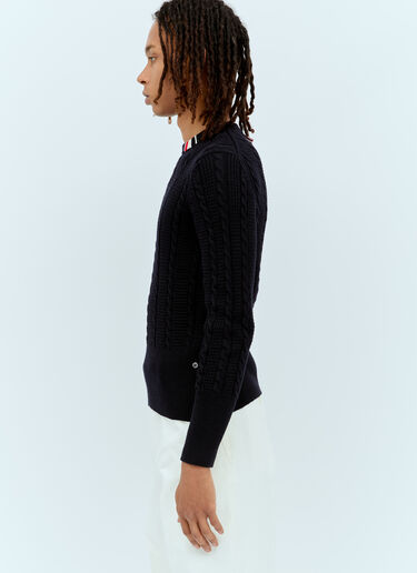 Thom Browne Cable Knit Sweater Navy thb0155006