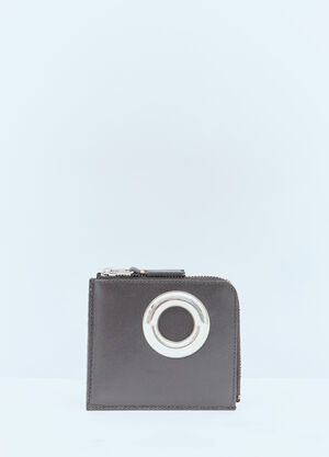 Comme des Garçons Wallet Silver Eyelet Coin Wallet Black cdw0357009