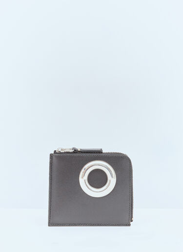 Comme des Garçons Wallet 실버 아이릿 동전 지갑 블랙 cdw0357011