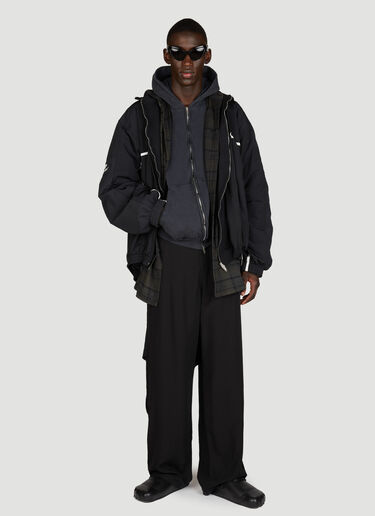 Balenciaga 3B Sports Icon Layered Tracksuit Jacket Black bal0155006