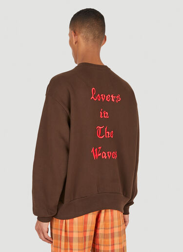 Acne Studios Lovers in the Waves’ Sweatshirt Brown acn0147029