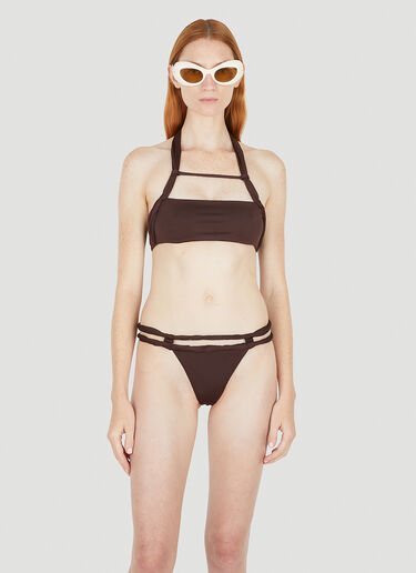 Jacquemus Le Haut De Maillot Sofio Bikini Top Brown jac0250175