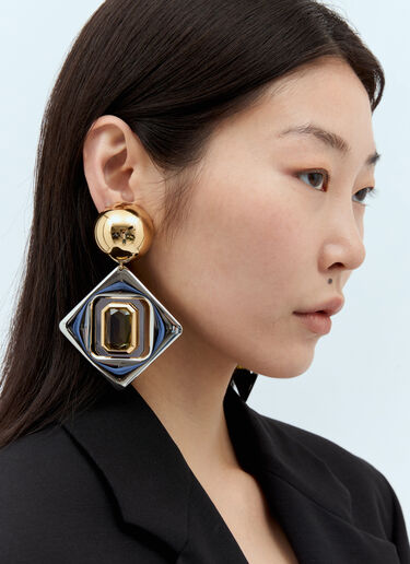 Saint Laurent Geometric Earrings Gold sla0256030
