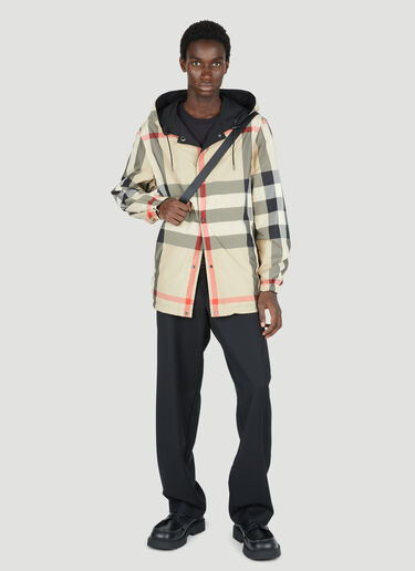 Burberry Reversible Check Hooded Jacket Beige bur0145074