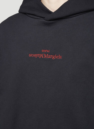 Maison Margiela Logo Hooded Sweatshirt Black mla0143011