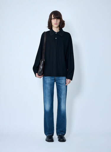 Our Legacy Rugby Longsleeve Polo Black our0164024