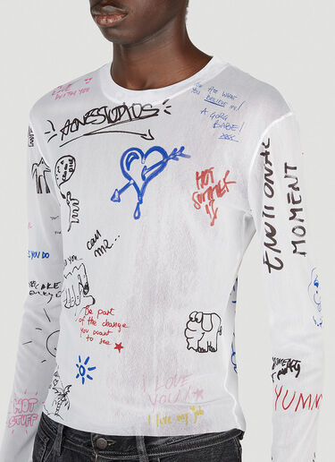 Acne Studios 图案 T 恤 白色 acn0353019
