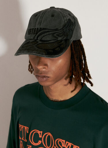 VETEMENTS Flame Logo Baseball Cap Black vet0156018