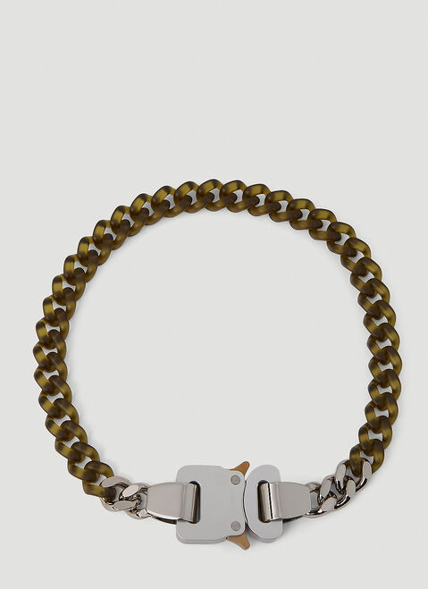 1017 ALYX 9SM Rollercoaster Buckle Necklace Grey aly0152002