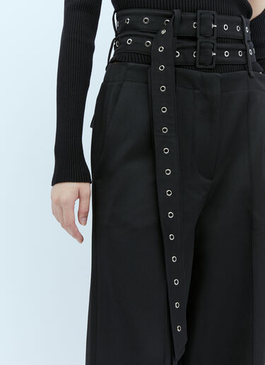 Rokh Double-Belt Tailored Pants Black rok0254006