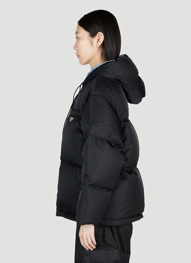 Prada 후드 퍼퍼 재킷 블랙 pra0254017