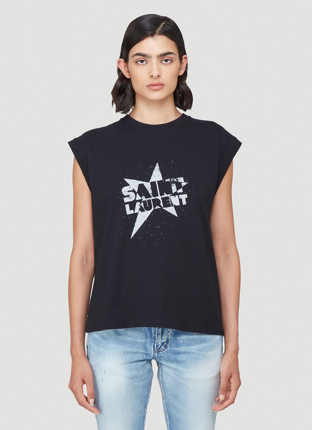 T shirt discount saint laurent logo