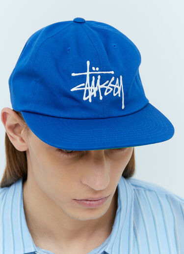 Stüssy ベーシック ストラップバック ベースボールキャップ ブルー sts0153016