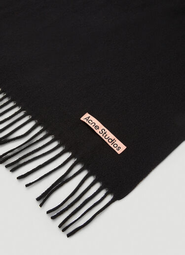 Acne Studios Fringe Wool Scarf Black acn0346017