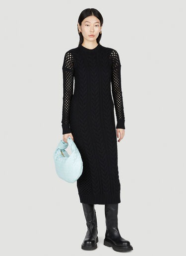 Max Mara Jumbo Knit Dress Black max0253023