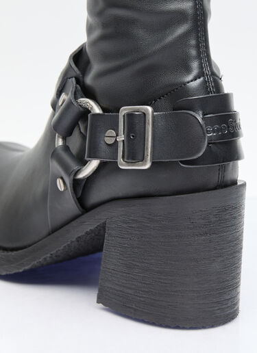 Acne Studios Pull-On Buckle Boots Black acn0256023