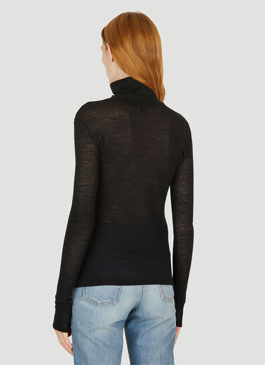 Saint Laurent Fine Knit Sweater Black sla0249064