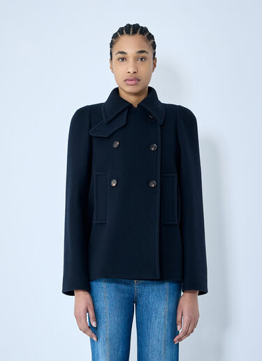 Chloé Double-Breasted Jacket Blue chl0259001