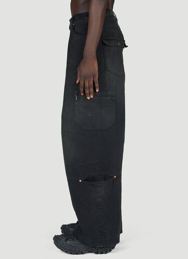 Balenciaga Denim Cargo Pants Black bal0154011