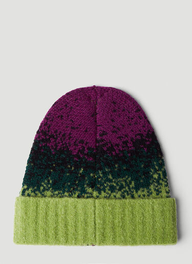 Y/Project Gradient Knit Beanie Hat Green ypr0149020