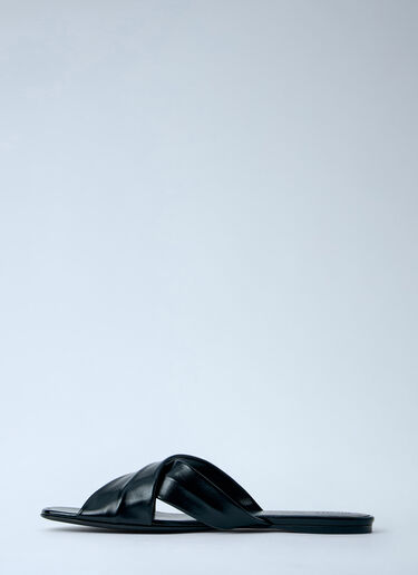 Khaite Liria Flat Sandals Black kha0263016