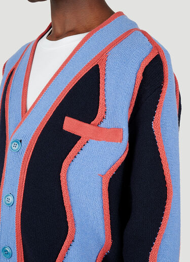 ウェービーストライプカーディガン Kenzo ウェービーストライプカーディガン ブルー knz0152003