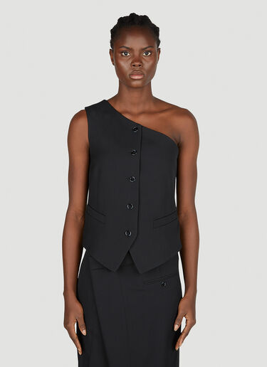 Acne Studios Asymmetric Waistcoat Top Black acn0252027