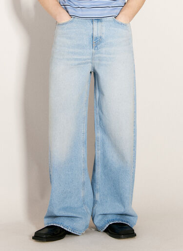 Martine Rose Extended Wide Leg Jeans Blue mtr0156007