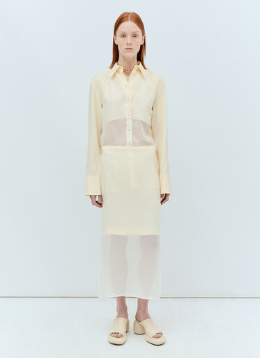 Sportmax 더블 레이어 셔츠  화이트 spx0256001