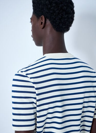Prada Striped Crewneck T-Shirt Beige pra0164023