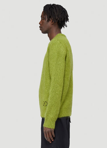 Gucci Mohair-Blend Knit Sweater Green guc0142030